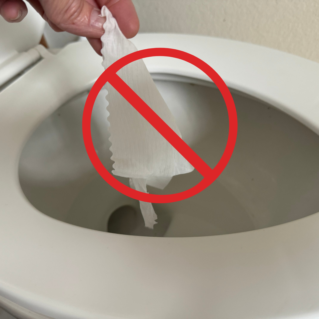 Warning that you should not Flush the so called Flushable Wipes